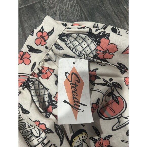 GENTLY USED ROCK STEADY FLORAL/SKULL SKIRT- 3XL - Picture 4 of 4